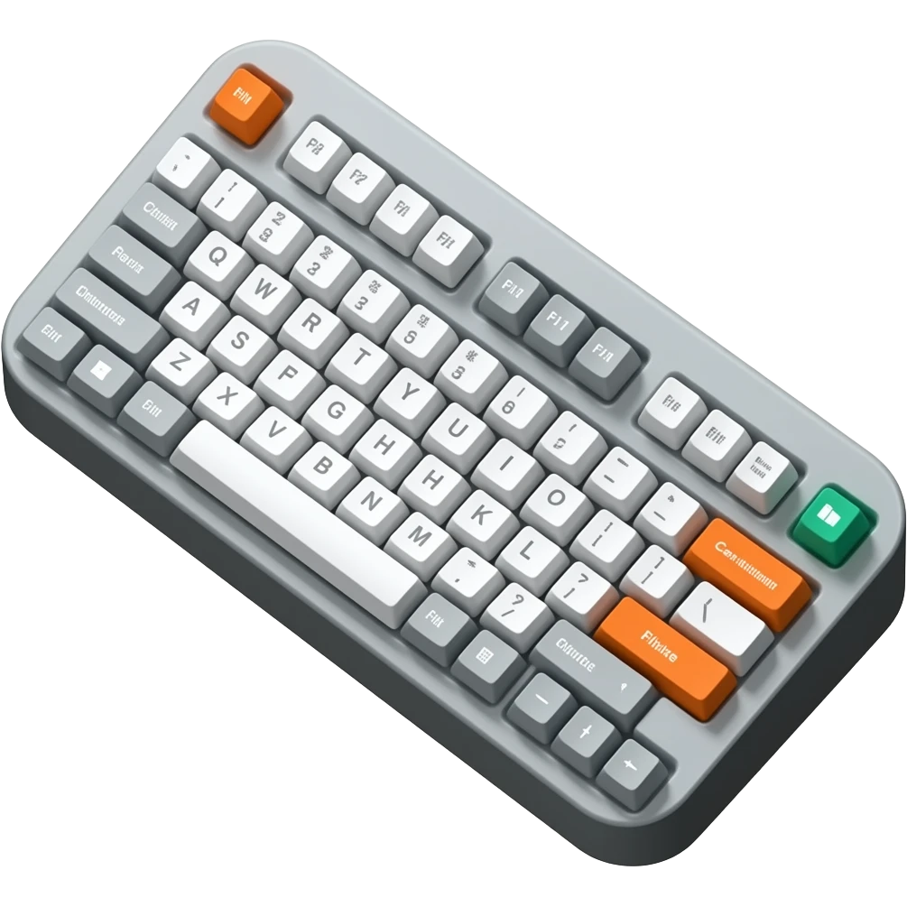 small mechanical keyboard from an angle emoji