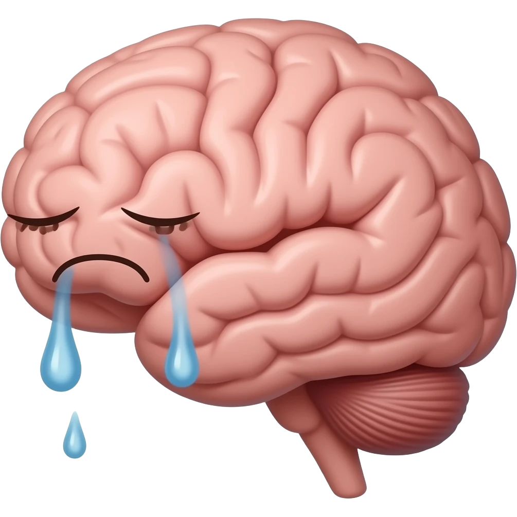 tired brain emoji