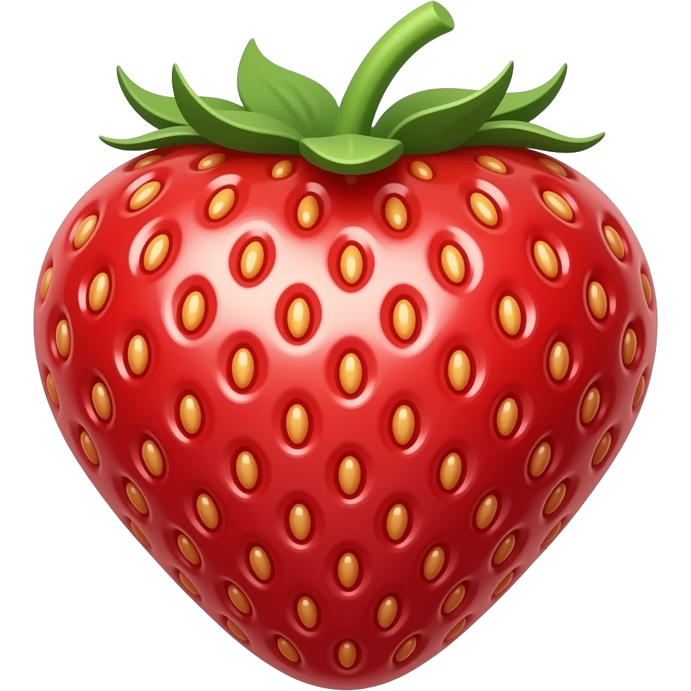 coração com morangos em formato emoji