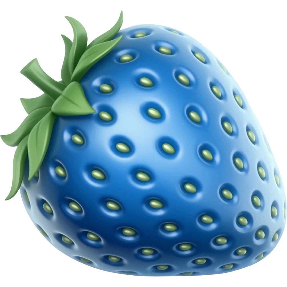 blue strawberry emoji