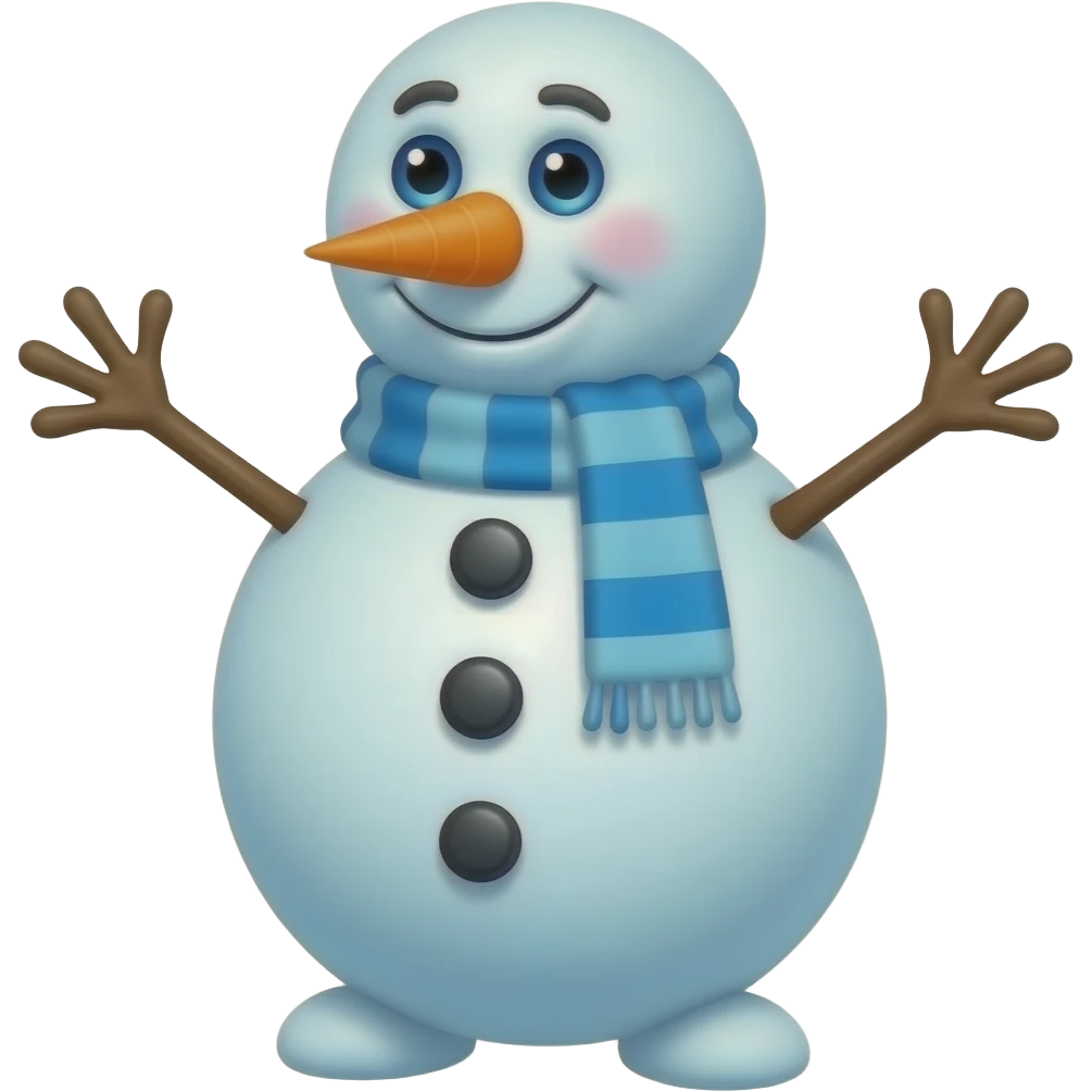 frost man cartonic emoji showing all his body make him look smaller and more cute emoji