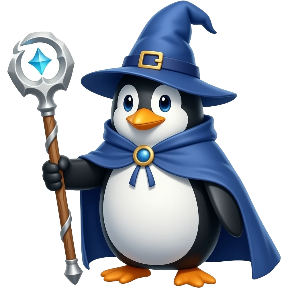 Penguin Wizard emoji