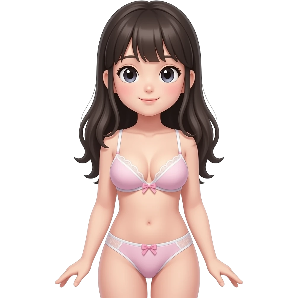 巨乳の下着姿の幼女 emoji