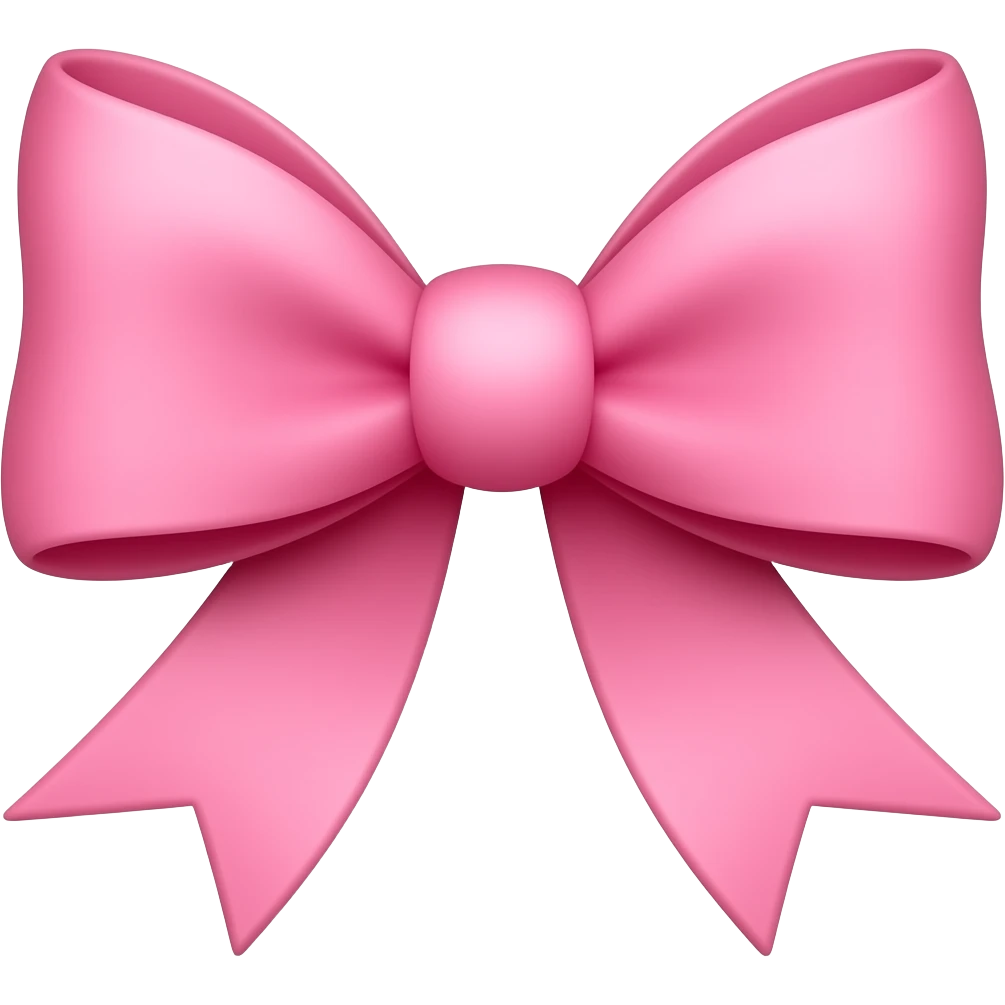 Baby pink bow emoji