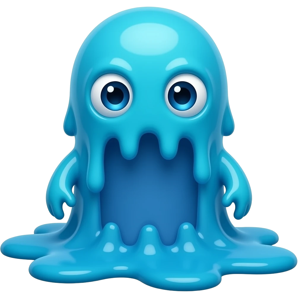 Slime creature blue emoji
