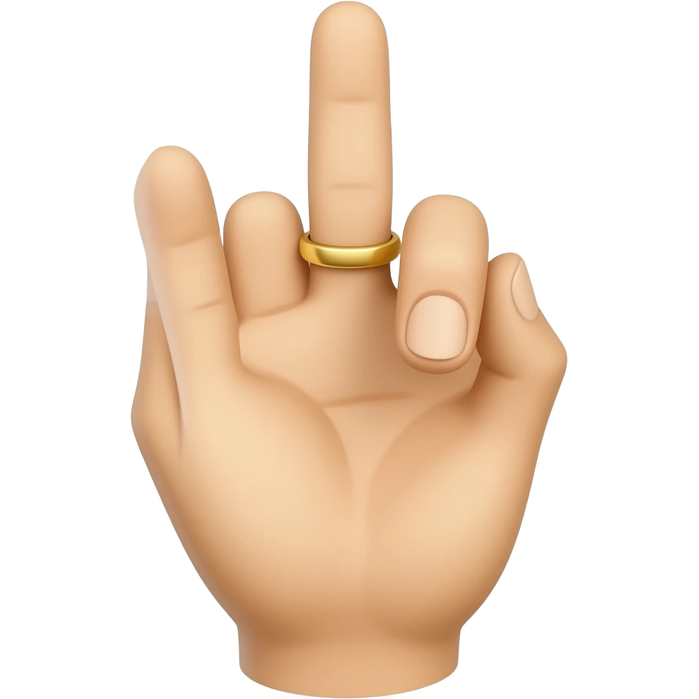 The ring finger with the hand, like in the 4th fimger emoji