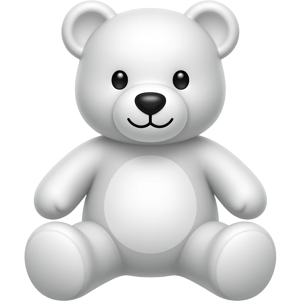 Un osito blanco emoji