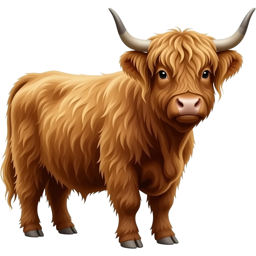 Highland cow realistiv emoji