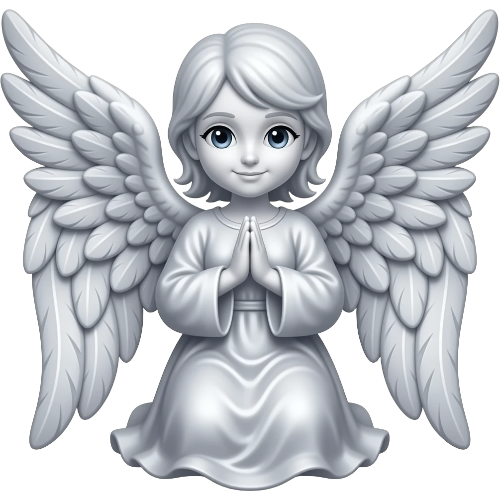 Silver angel statue emoji