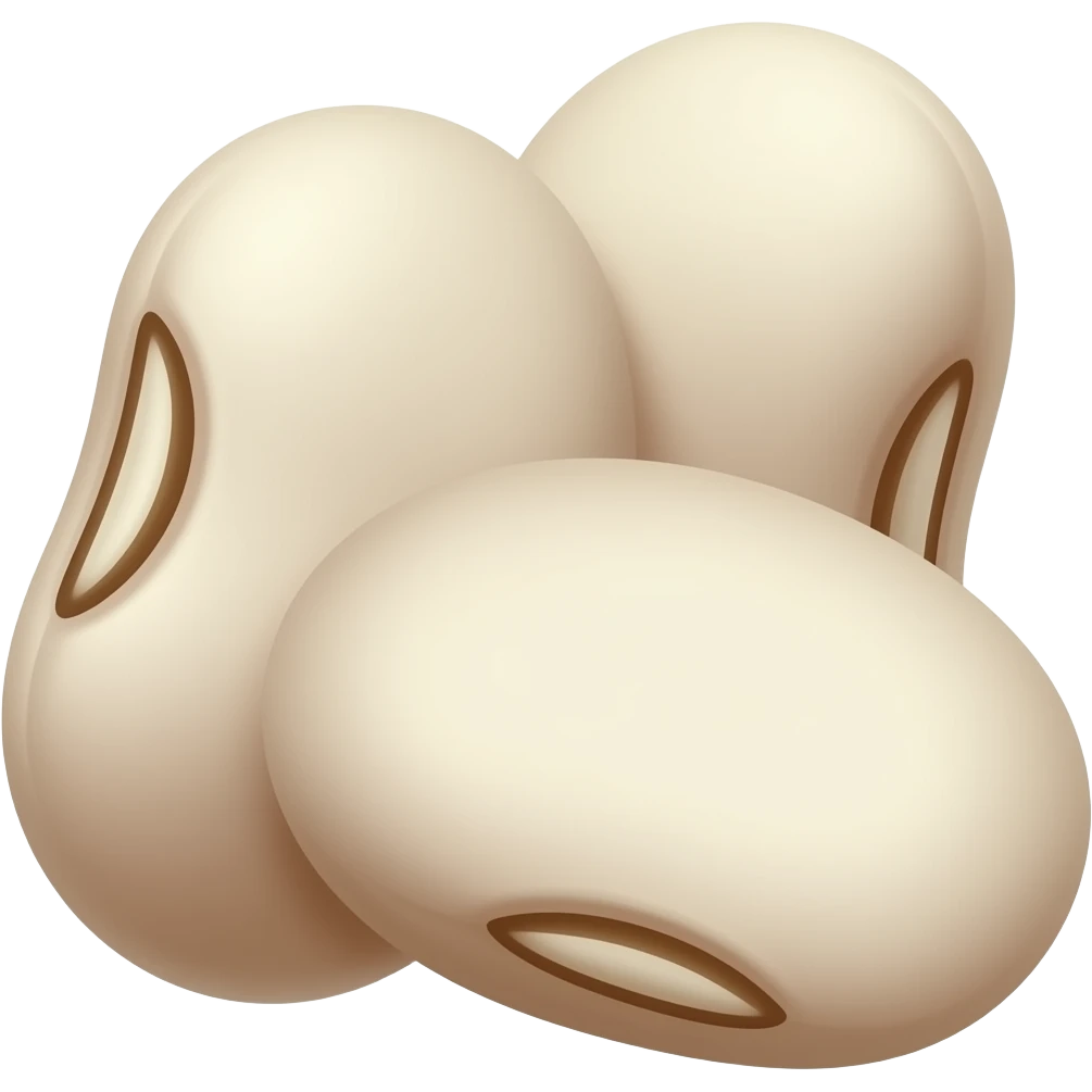 three Pinto Beans Sugar Beans emoji