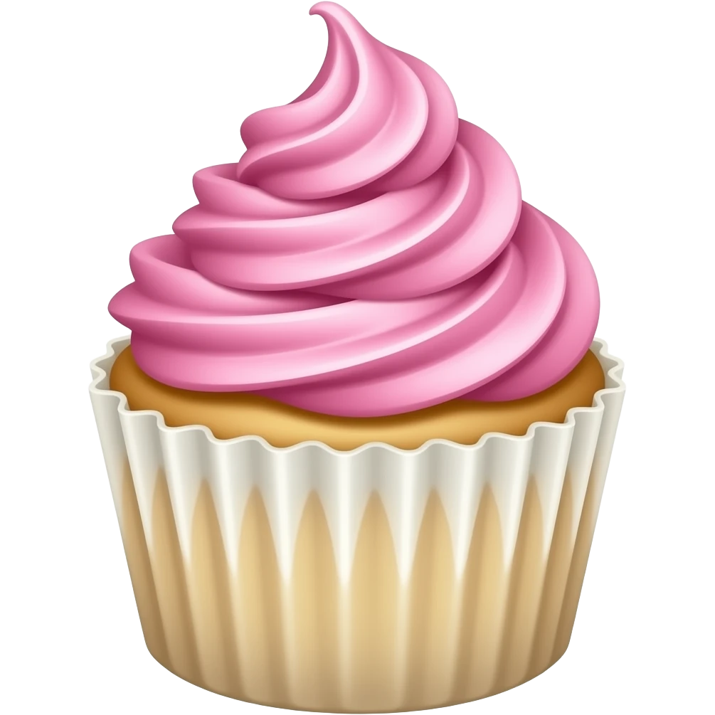Cupcake with pink icing emoji