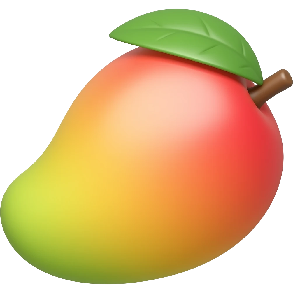 Ice cream mango emoji
