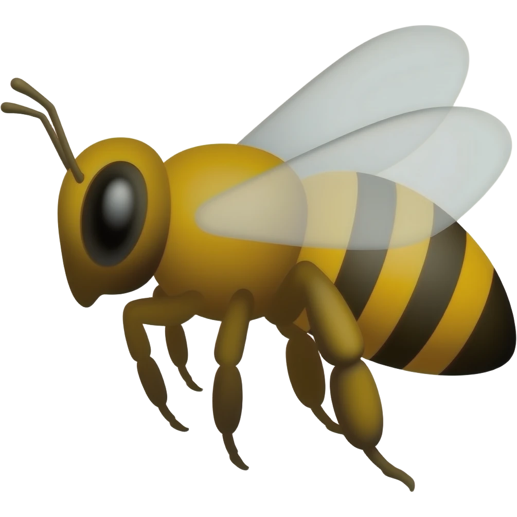 bee in profile minimalism emoji