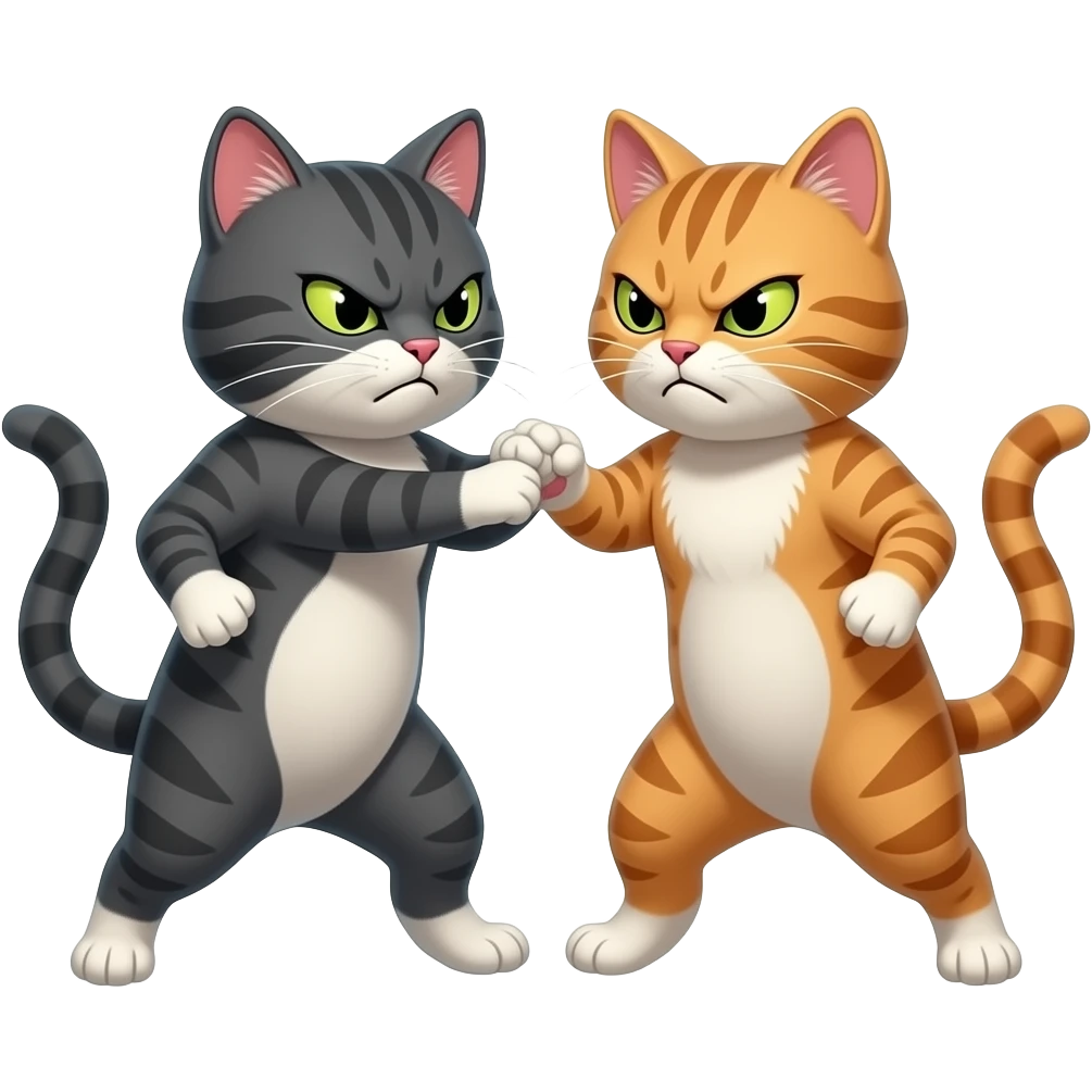 mean cat fight emoji emoji