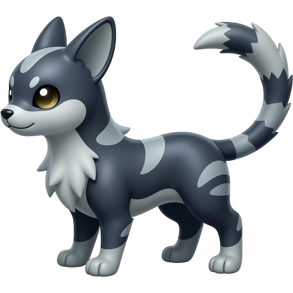 Dark dusky shiny smooth glossy epic patterned digitigrade quadrupedal Luxray-Manectric-Sprigatito-Shaymin-Shinx-Fakémon-hybrid emoji