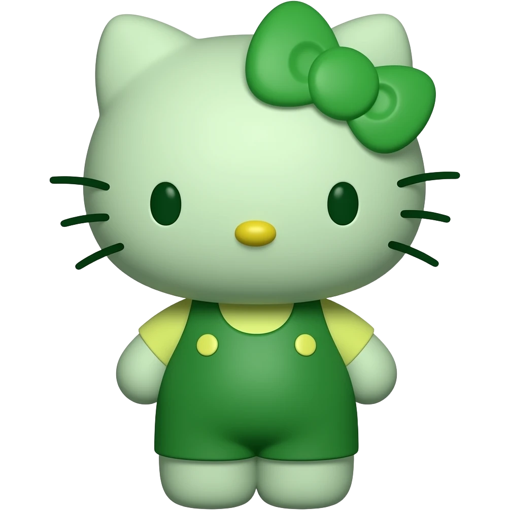green hello kitty emoji