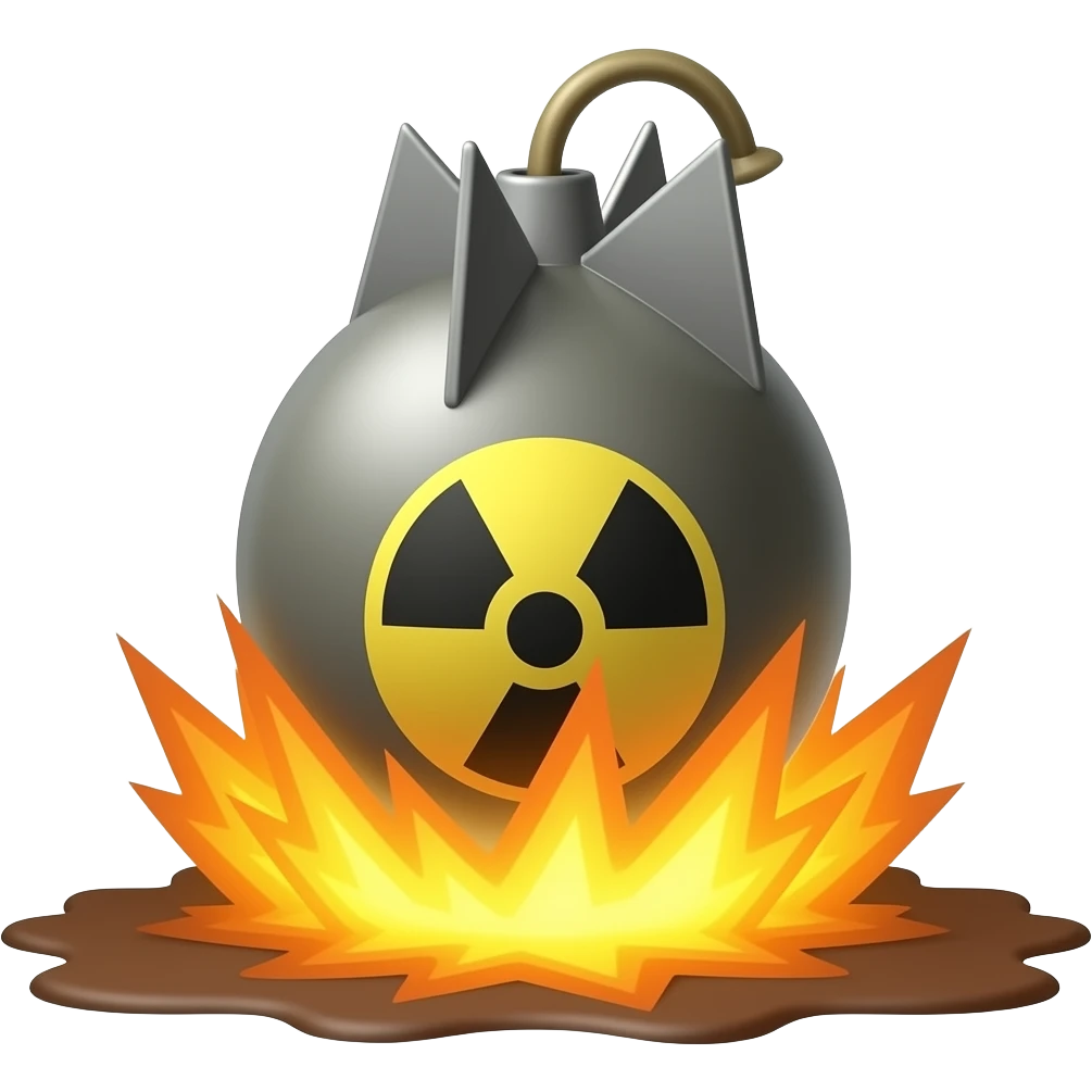 dropping nuke bomb emoji