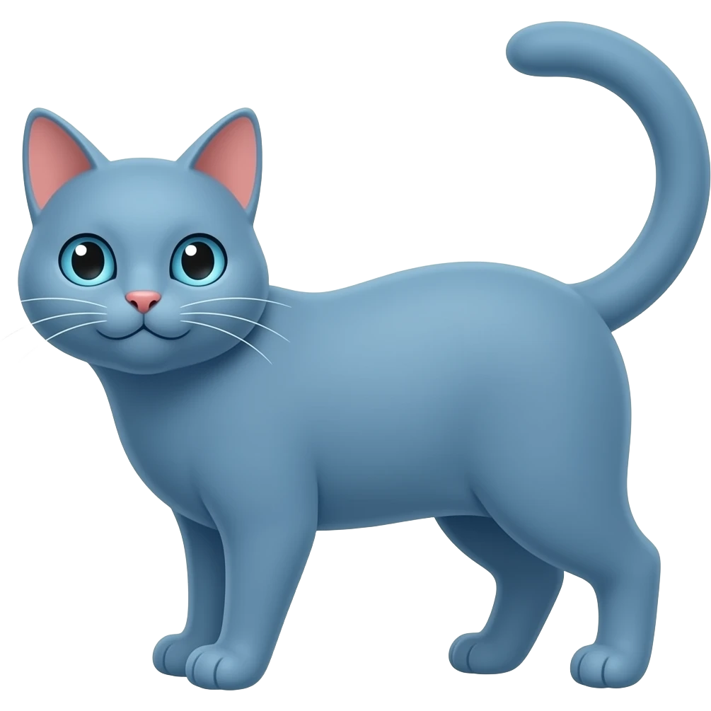 Blue cat emoji