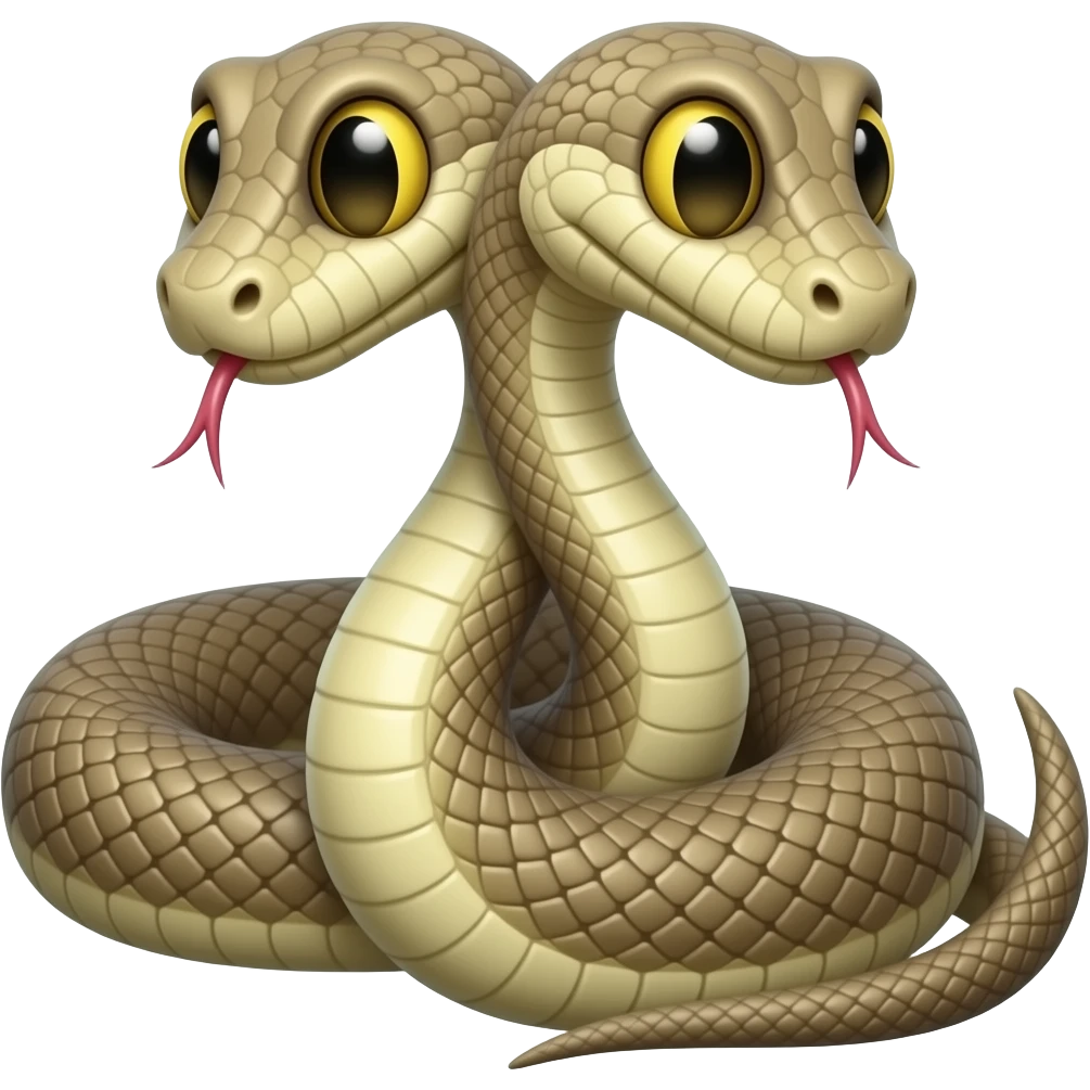 Single snake with two face emoji
