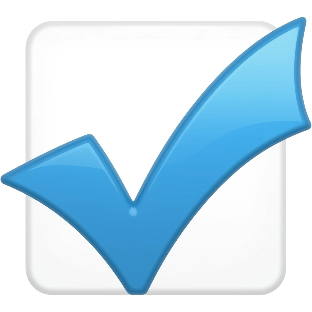 Blue tick emoji