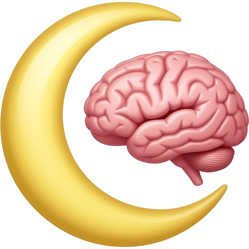 Полумесяц и мозг emoji
