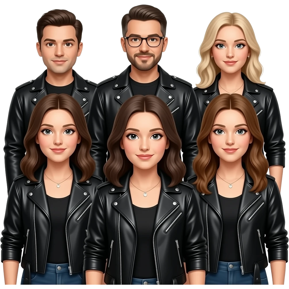Singers with Leather Jacket emoji