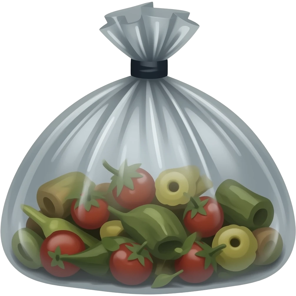 Garbage bag overflowing emoji