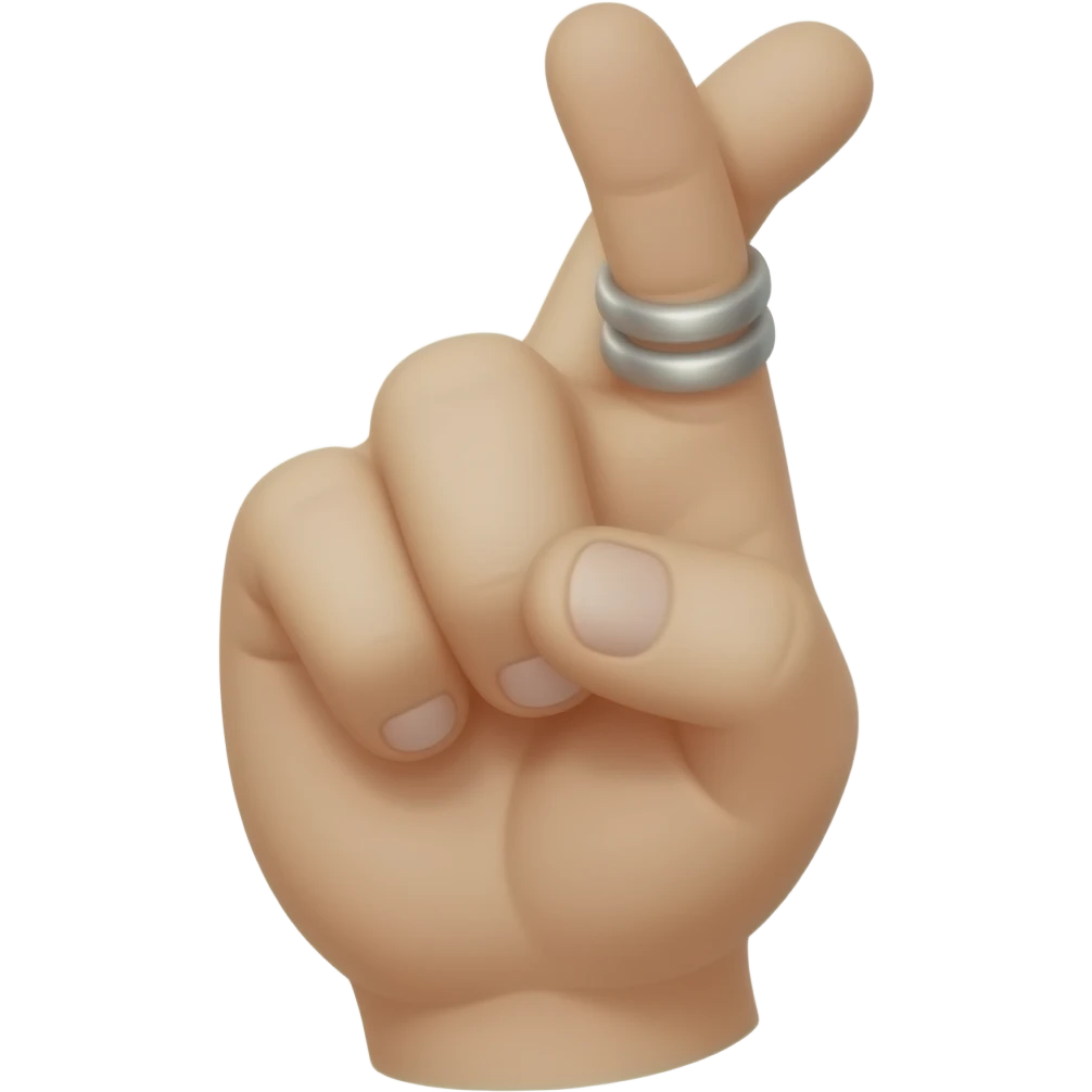 this hand emoji [🤙🏾] with the middle and ring finger pointed and crossed emoji