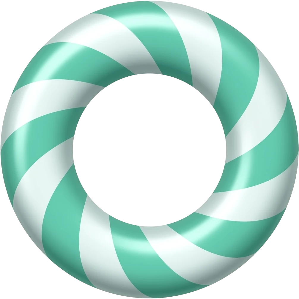 make me an emoji of a mint candy circle emoji