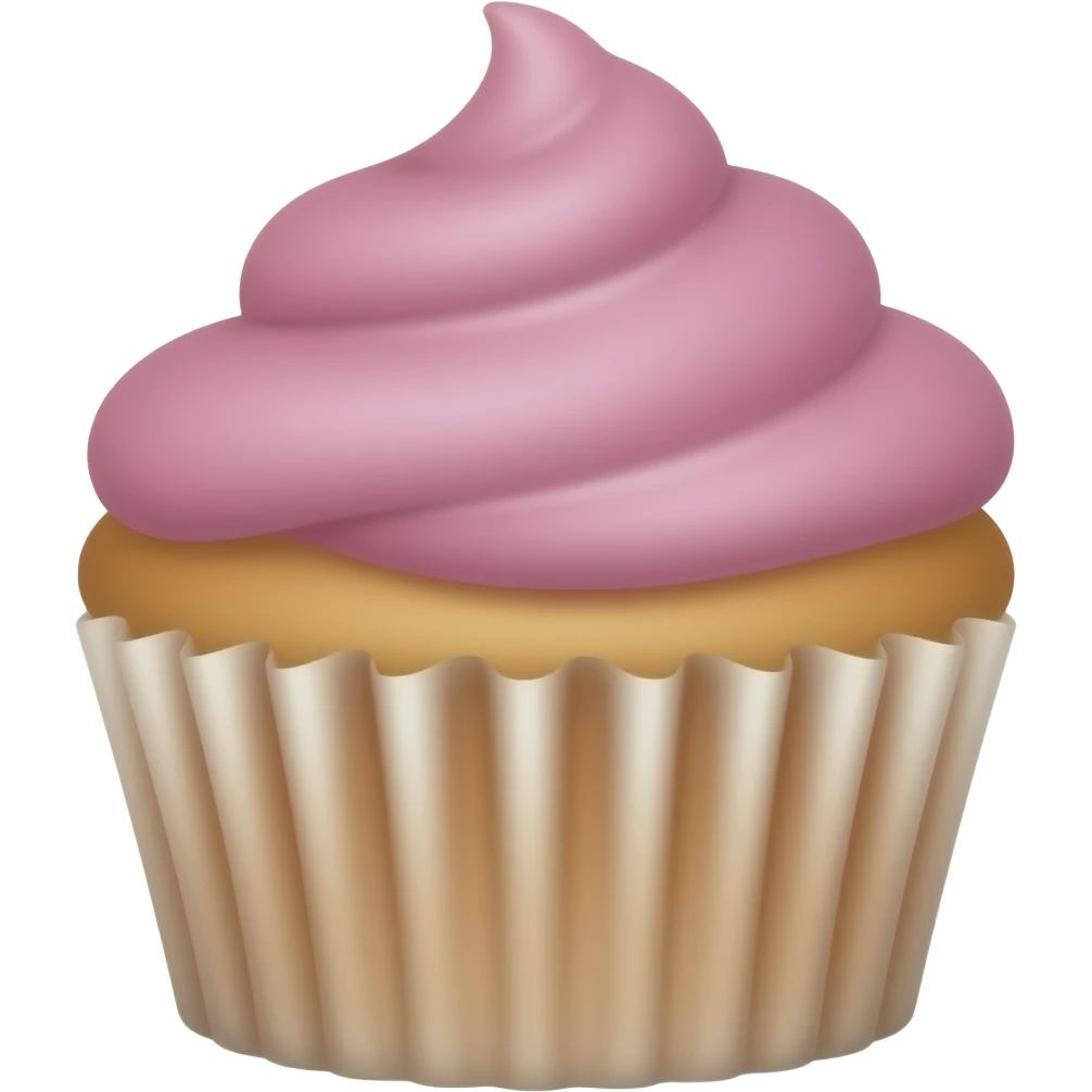 Cupcake with pink icing emoji