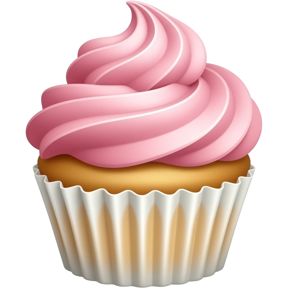 Cupcake with pink icing emoji