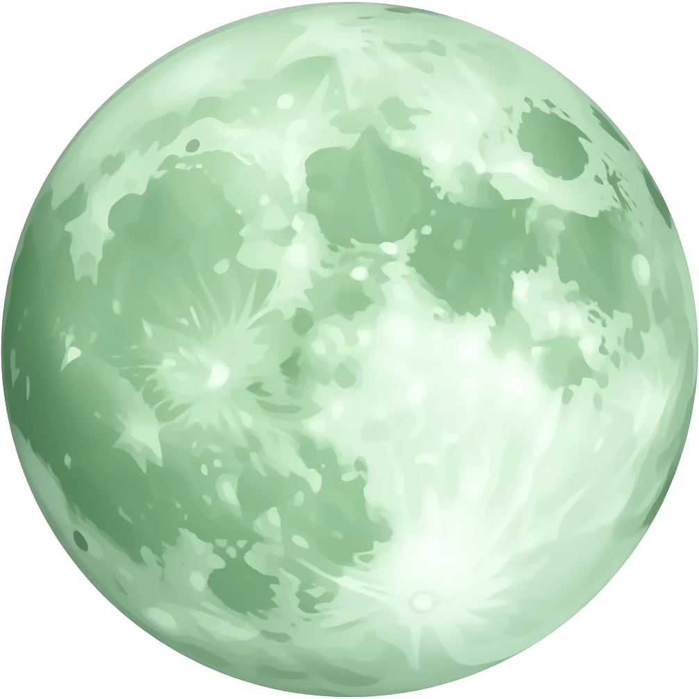 light green moon emoji