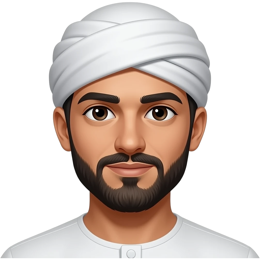 middle easr man wearing head wrap cloth piece emoji