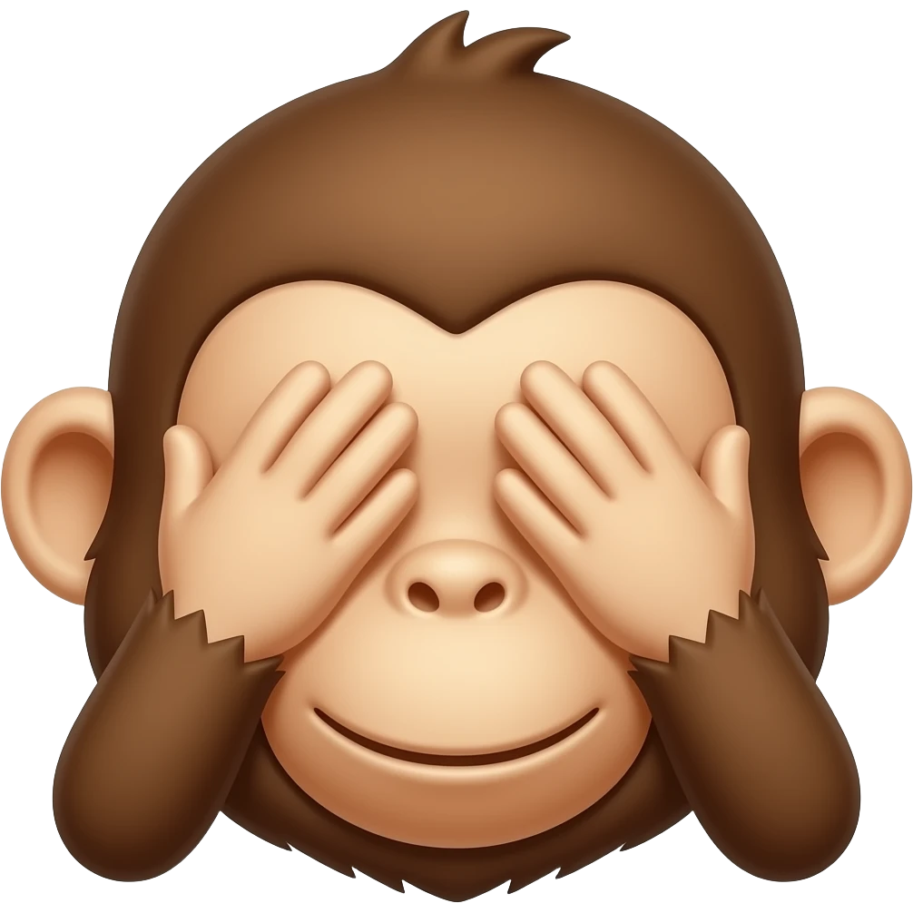 monkey face covers his eyes with his hands emoji