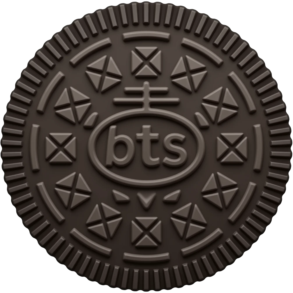 bts라고 적혀있는 오레오 emoji