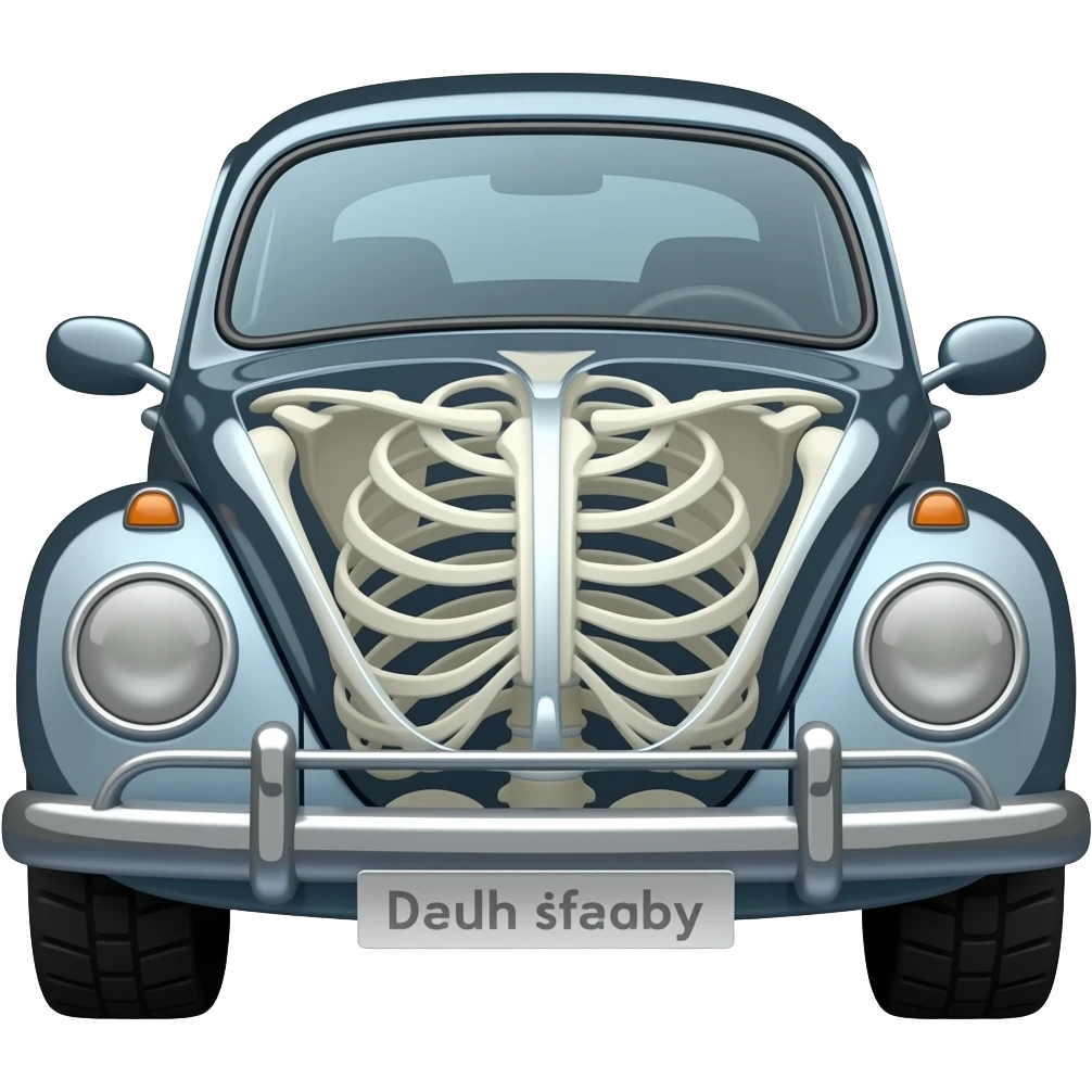 Skeleton car emoji