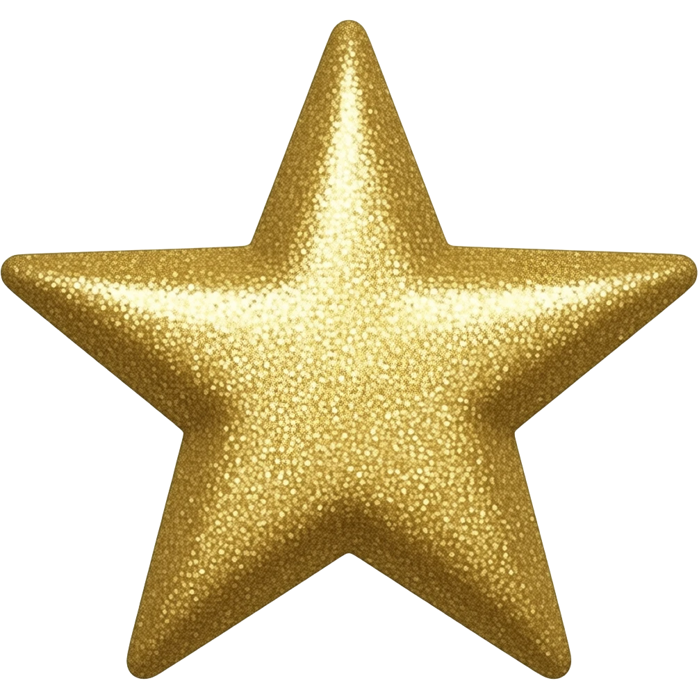 Glitter star emoji