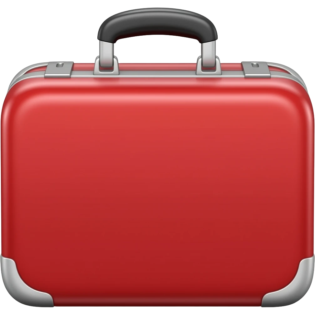 red plain briefcase emoji