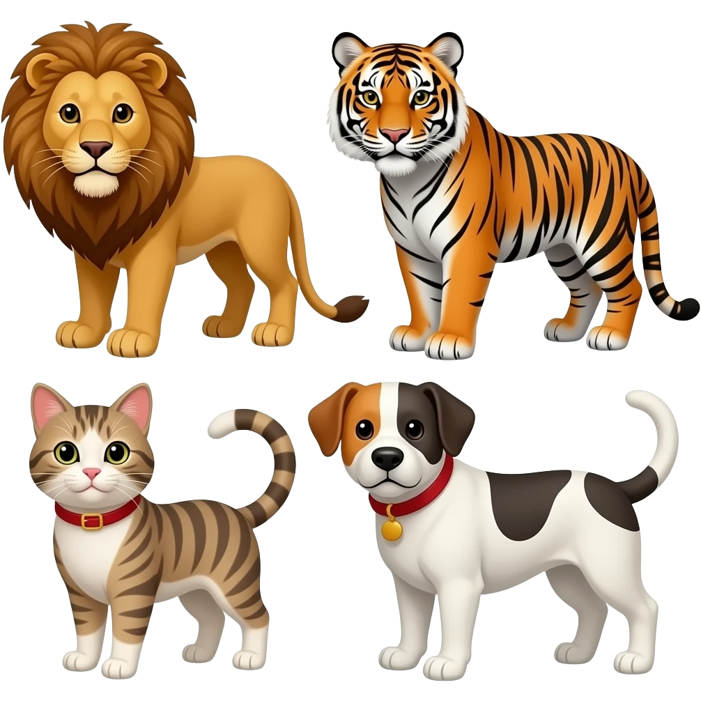 🐵🦁🐯🐱🐶 emoji