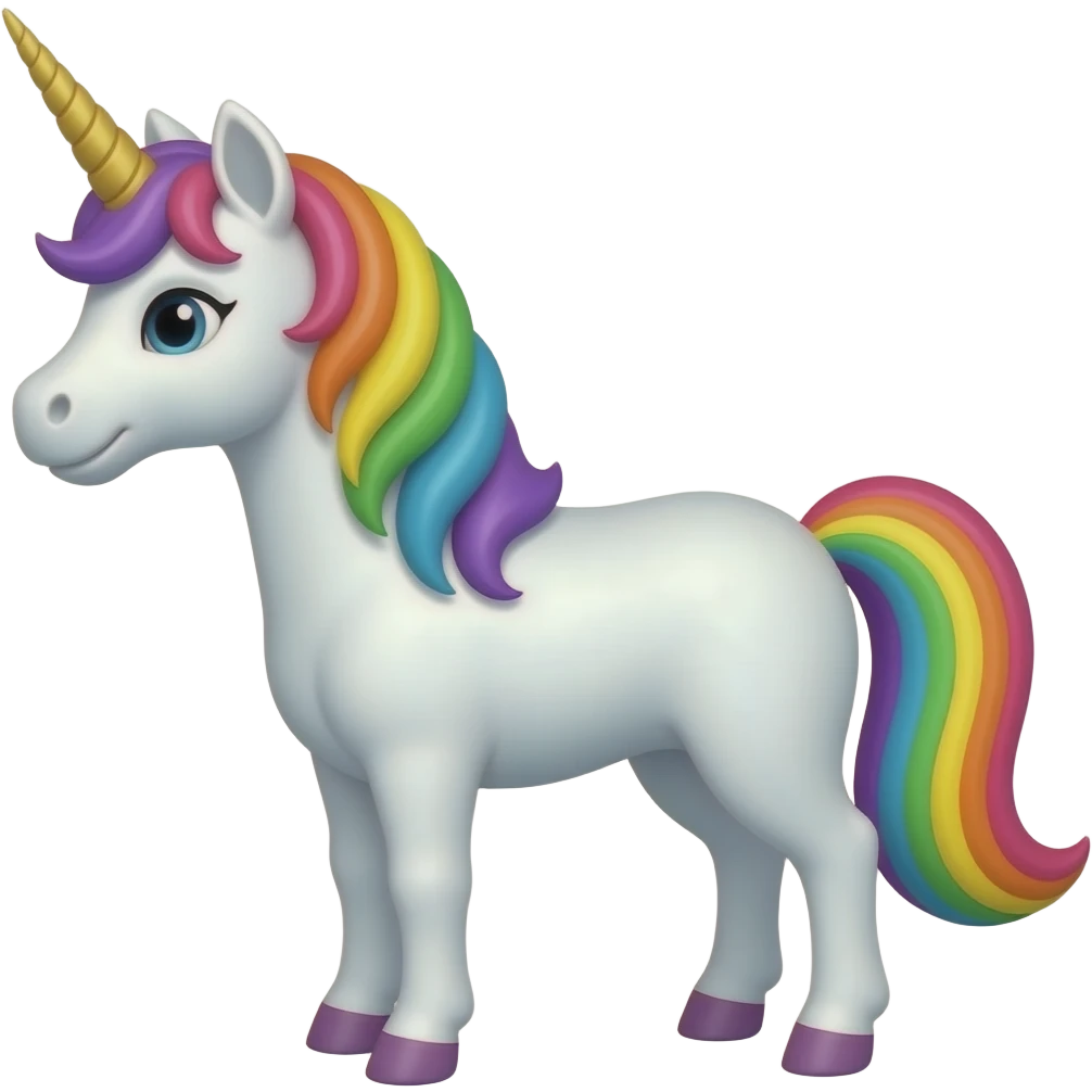 Rainbow unicorn emoji