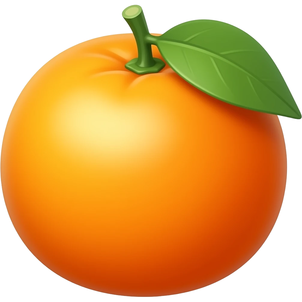 orange fruit without leaf emoji