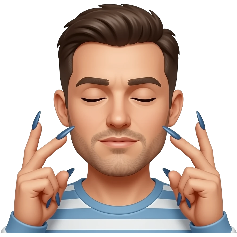 Uyuya kalmış uzun tırnaklı bir tane erkek yap emoji