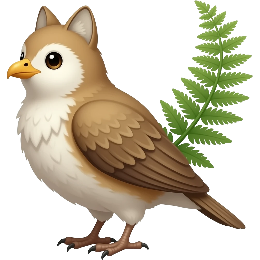 A fur bird making a fern emoji