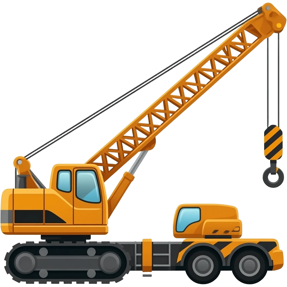 Crawler crane machine emoji