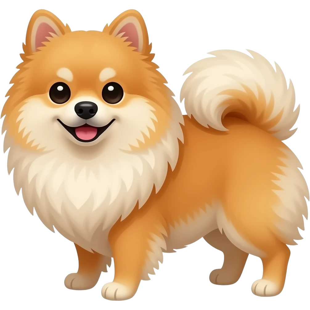 Сделай эмодзи шпица в стиле Apple emoji