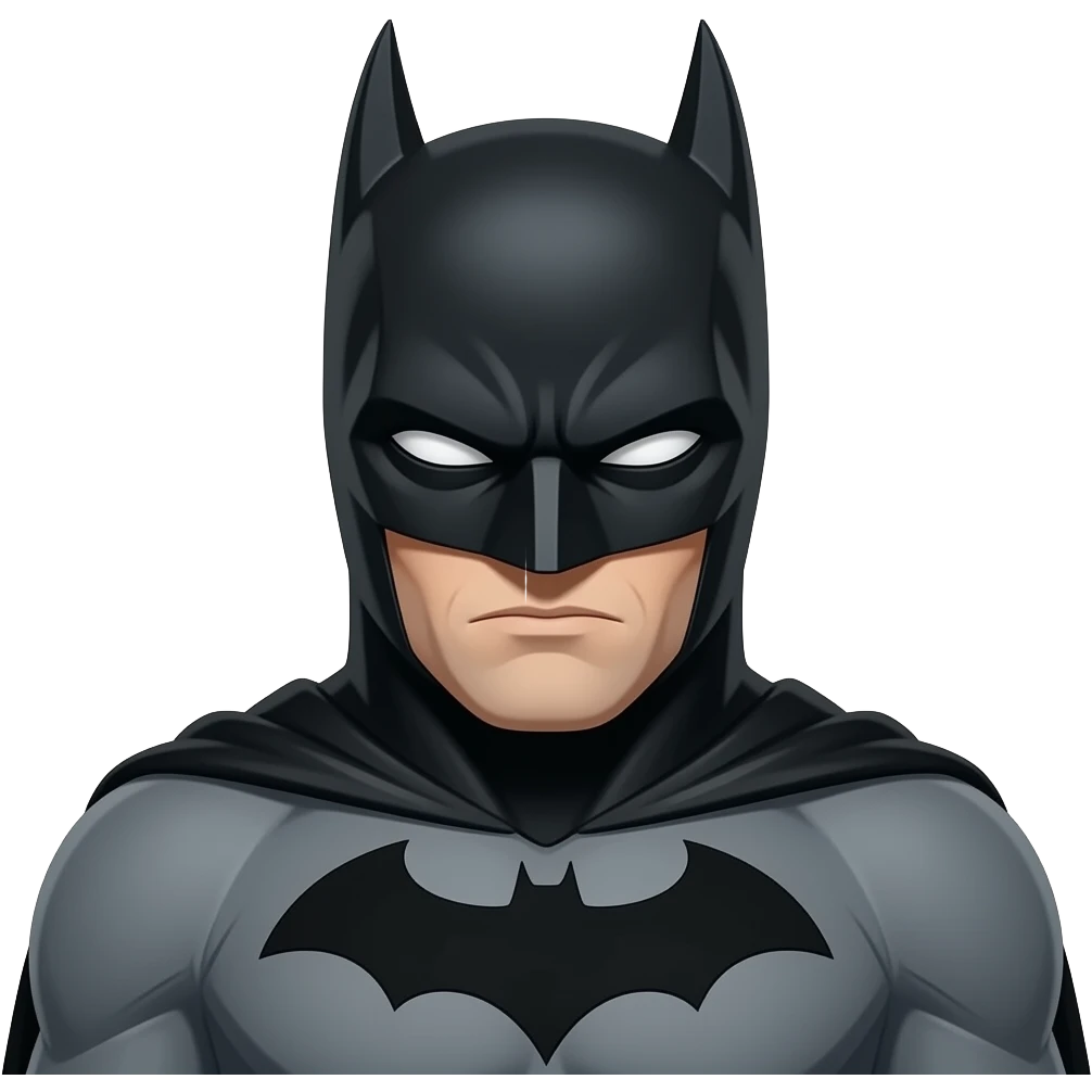Batman eith pooki face emoji