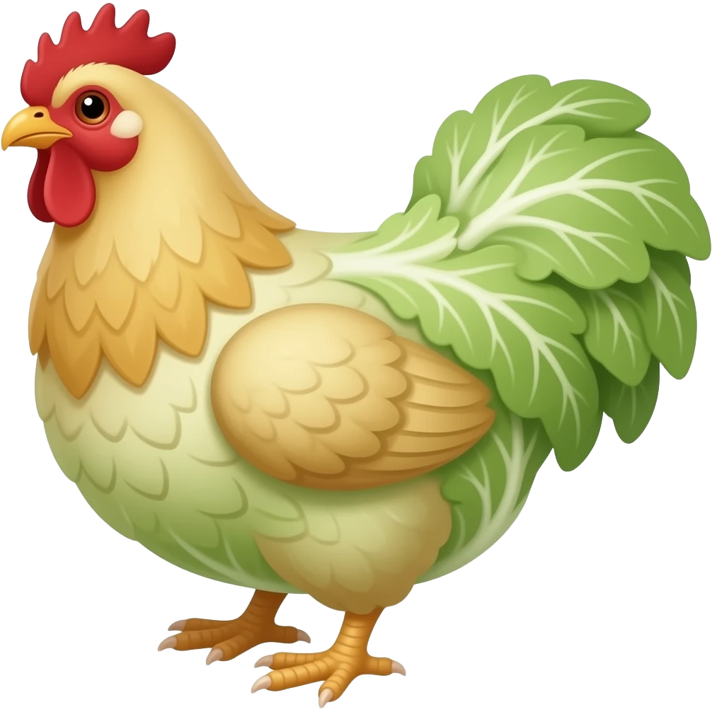 chicken with cabbage emoji