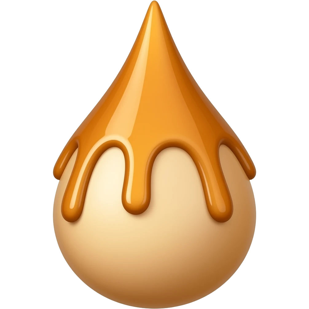 Drippy Caramel drop emoji