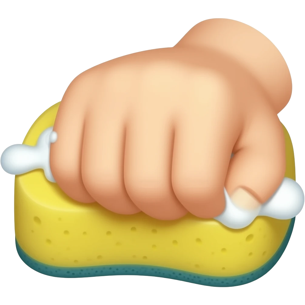 hand squeezing sponge emoji