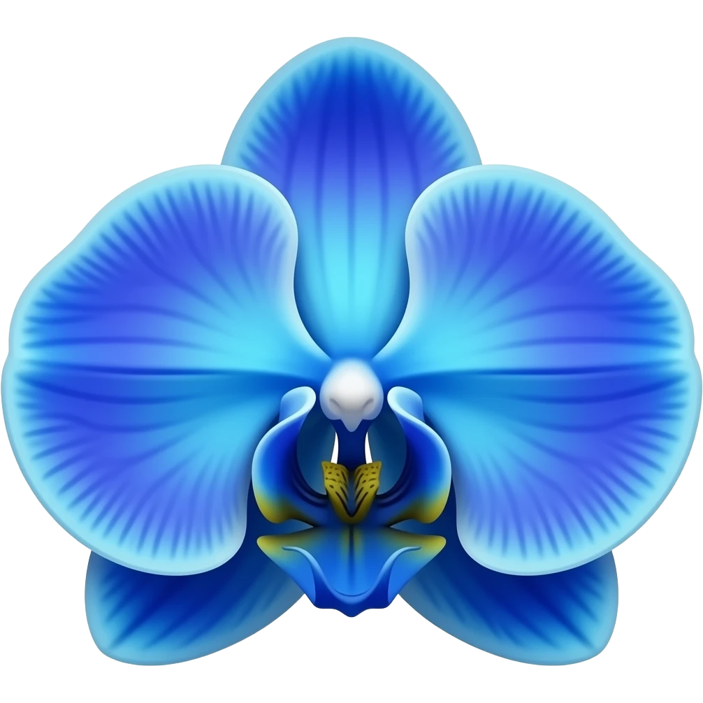 blue orchid flower emoji